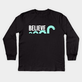 Believe – Loch Ness Monster Kids Long Sleeve T-Shirt